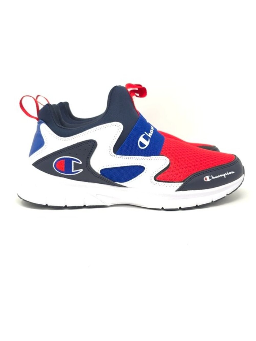 Champion Legend Lo Red/Navy/White Slip-On Sneakers - Picture 3 of 9